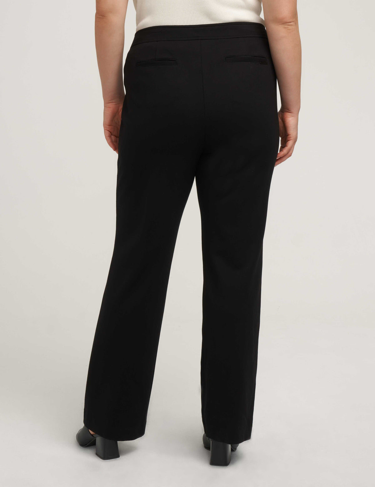 Anne Klein Plus Size Fly Front Boot Cut Pant