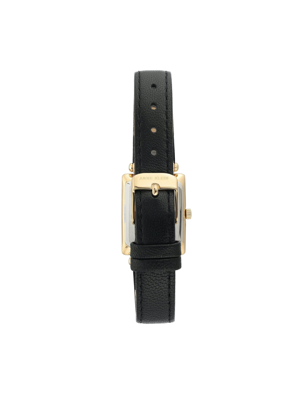 Anne Klein  Rectangular Case Leather Strap Watch