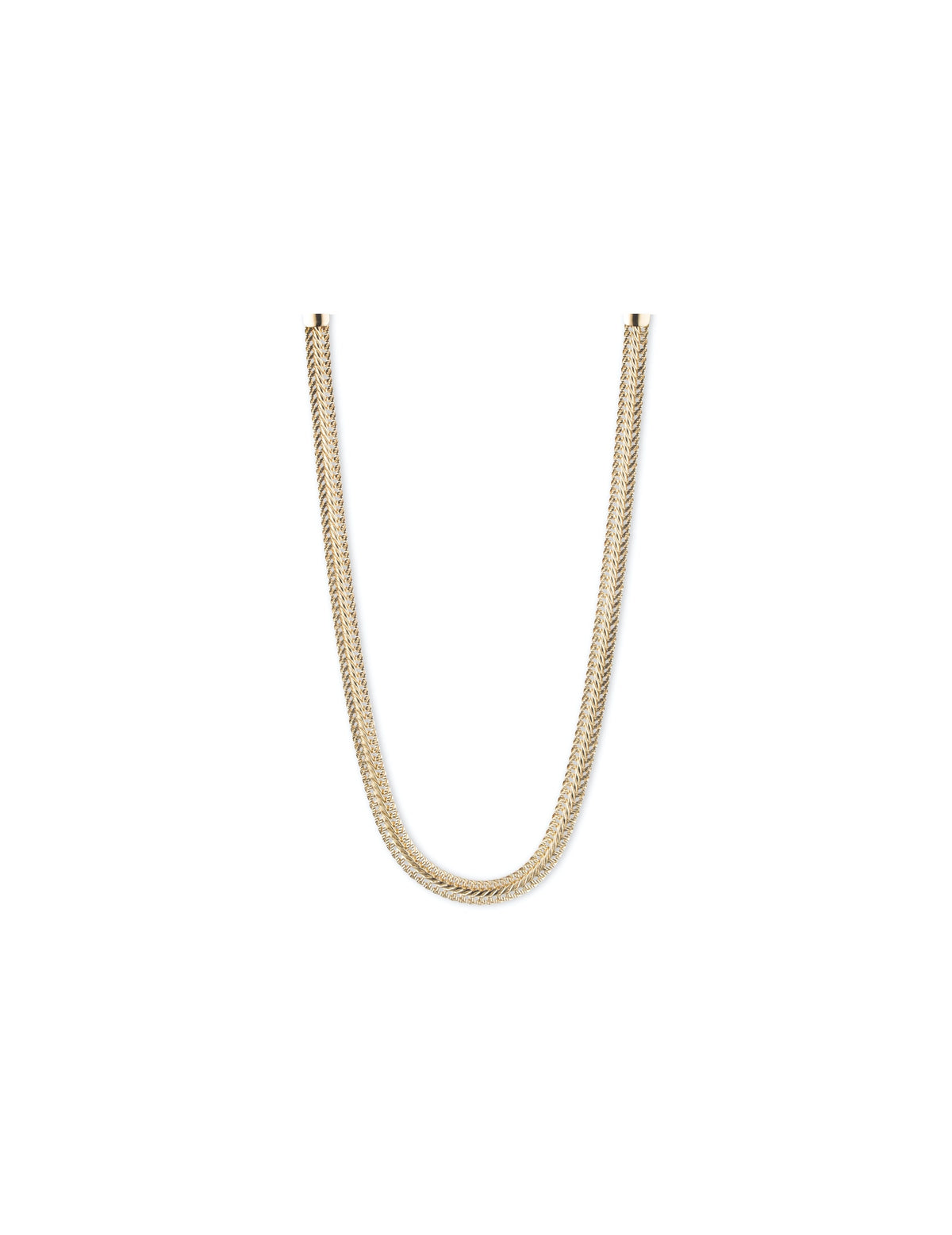 Anne Klein Gold-Tone Herringbone Chain Necklace