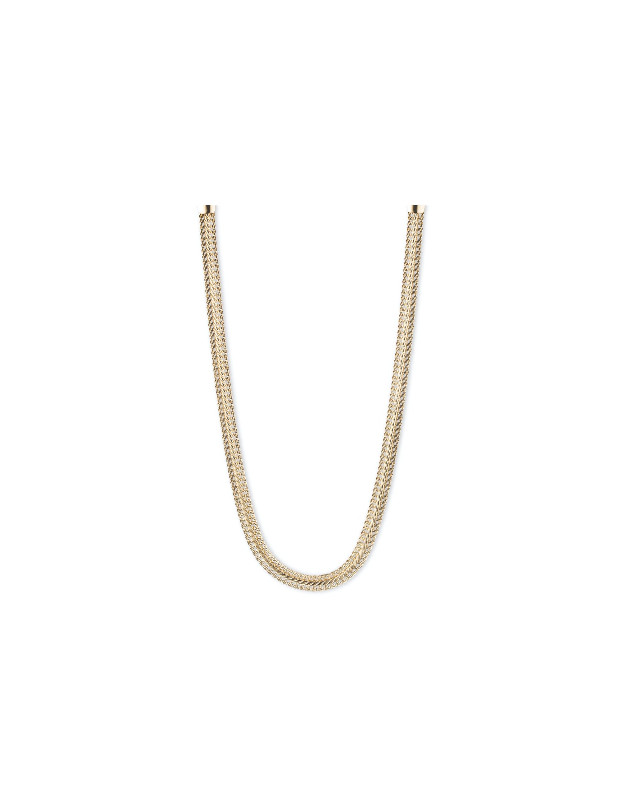 Carter Herringbone & Rope Chain Necklace Stack - Kinn