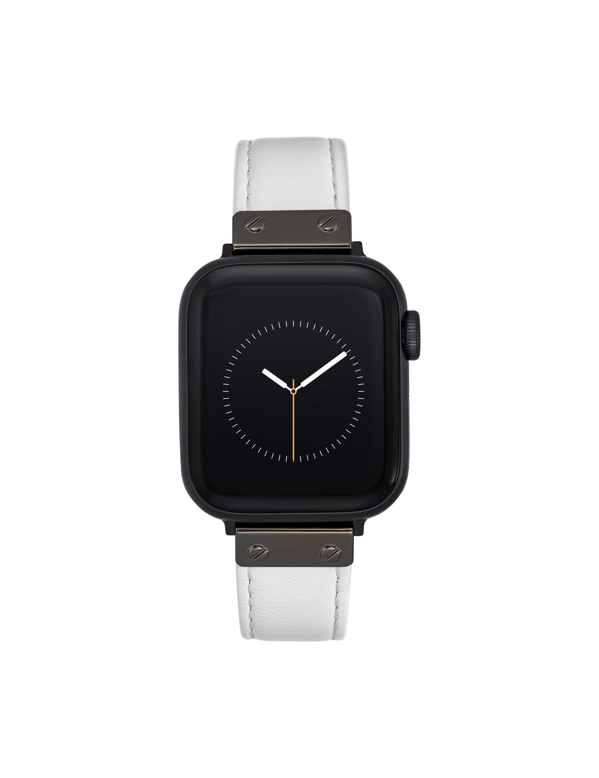 Anne Klein White/Gunmetal Leather Band for Apple Watch®