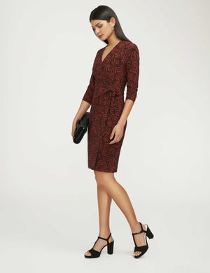 Anne Klein  Printed Faux Wrap Dress- Sale