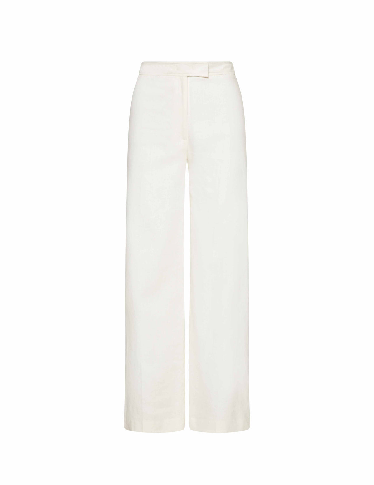 Anne Klein Bright White Fly Front Wide Leg Trouser- Clearance