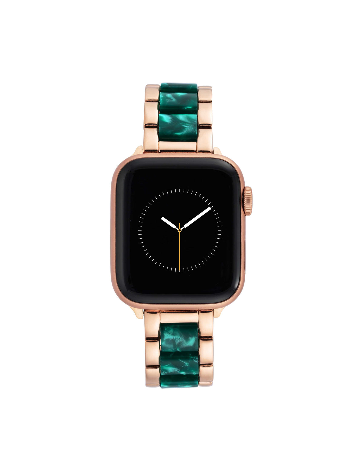 Anne Klein Green/Rose Gold-Tone Marbleized Resin Bracelet Band for Apple Watch®