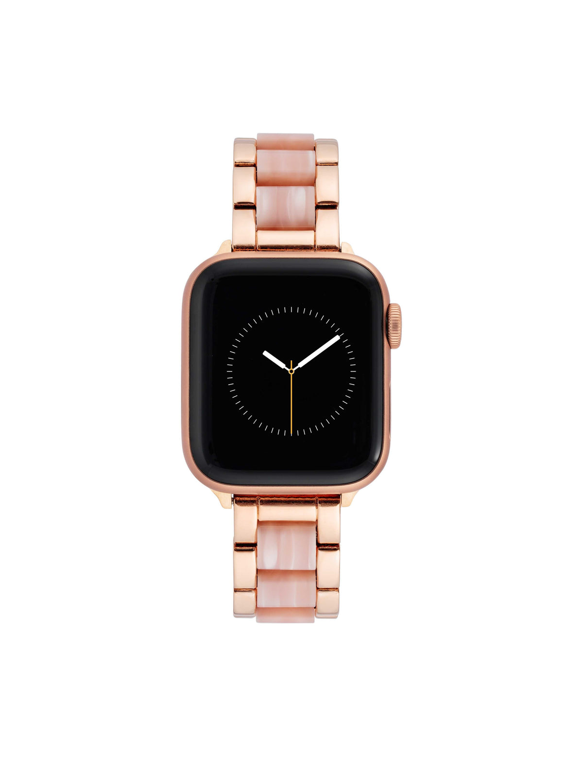 Anne Klein Pink/Rose Gold-Tone Marbleized Resin Bracelet Band for Apple Watch®