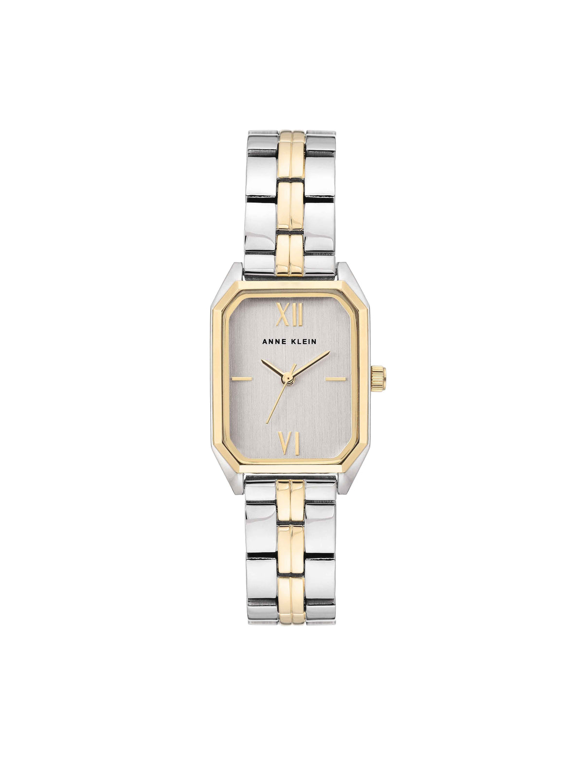 Anne Klein Silver&Gold Octagonal Shaped Metal Bracelet Watch