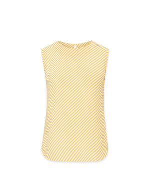 Anne Klein Mondrian Yellow/NYC White Piazza Stripe Sleeveless Tank- Sale