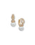 Anne Klein Gold-Tone Gold-Tone Blanc Faux Pearl And Crystal Earrings