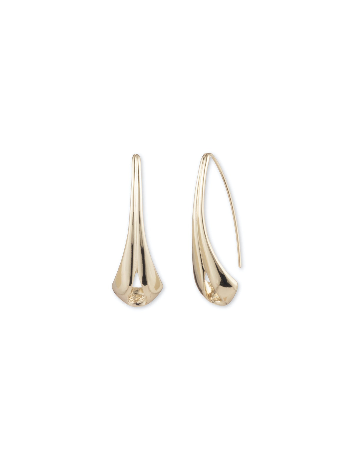 Anne Klein Gold-Tone Gold-Tone Folded Earrings