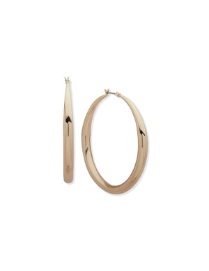 Anne Klein Gold-Tone Tapered Hoop Earrings