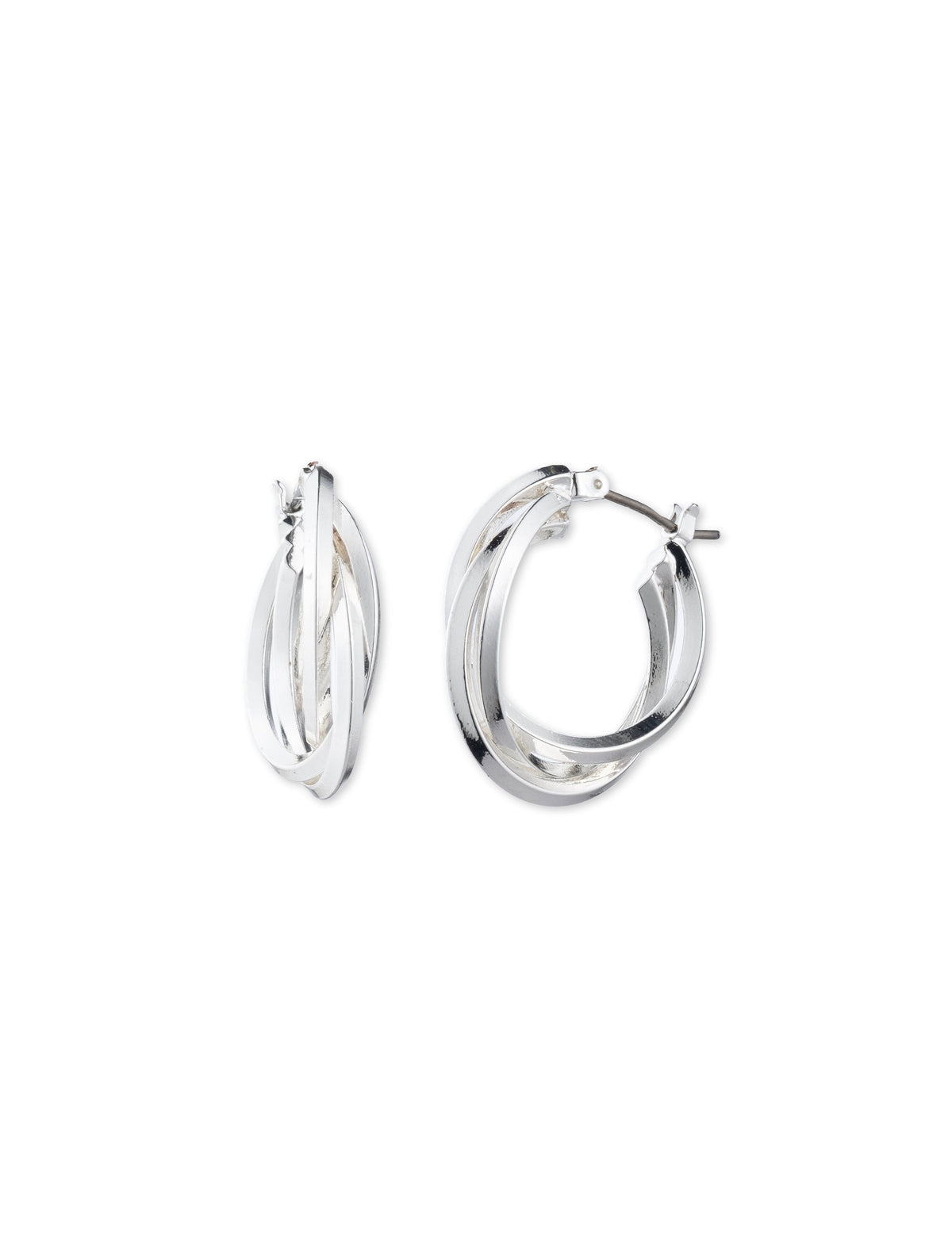 Anne Klein Silver-Tone Silver-Tone Multi Hoop Earrings