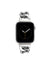 Anne Klein Silver-Tone Chain Link Bracelet Band with Premium Crystals for Apple Watch®