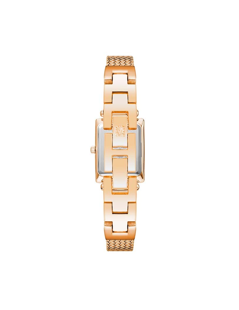 Anne Klein  Rectangular Case Mesh Bracelet Watch