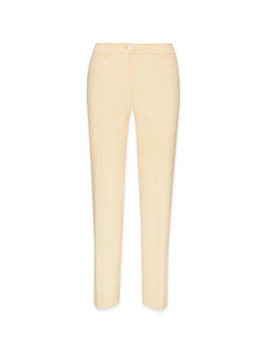 Anne Klein Mondrian Yellow/White Seersucker Frog Pocket Pant- Sale