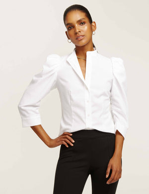 Anne Klein  Puff Sleeve Button Down- Sale