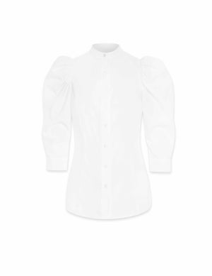 Anne Klein White Puff Sleeve Button Down- Sale