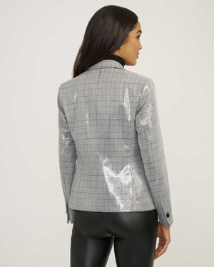Anne Klein  Sequin Plaid Jacket- Clearance
