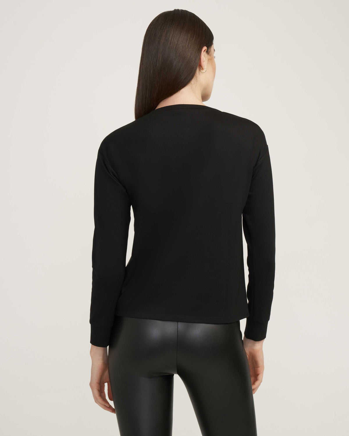 Anne Klein  Perforated Faux-Leather Top- Sale