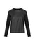 Anne Klein Anne Black Perforated Faux-Leather Top- Sale