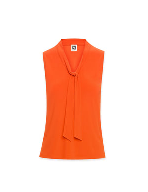Anne Klein Poppy Sleeveless Tie Front Blouse- Clearance