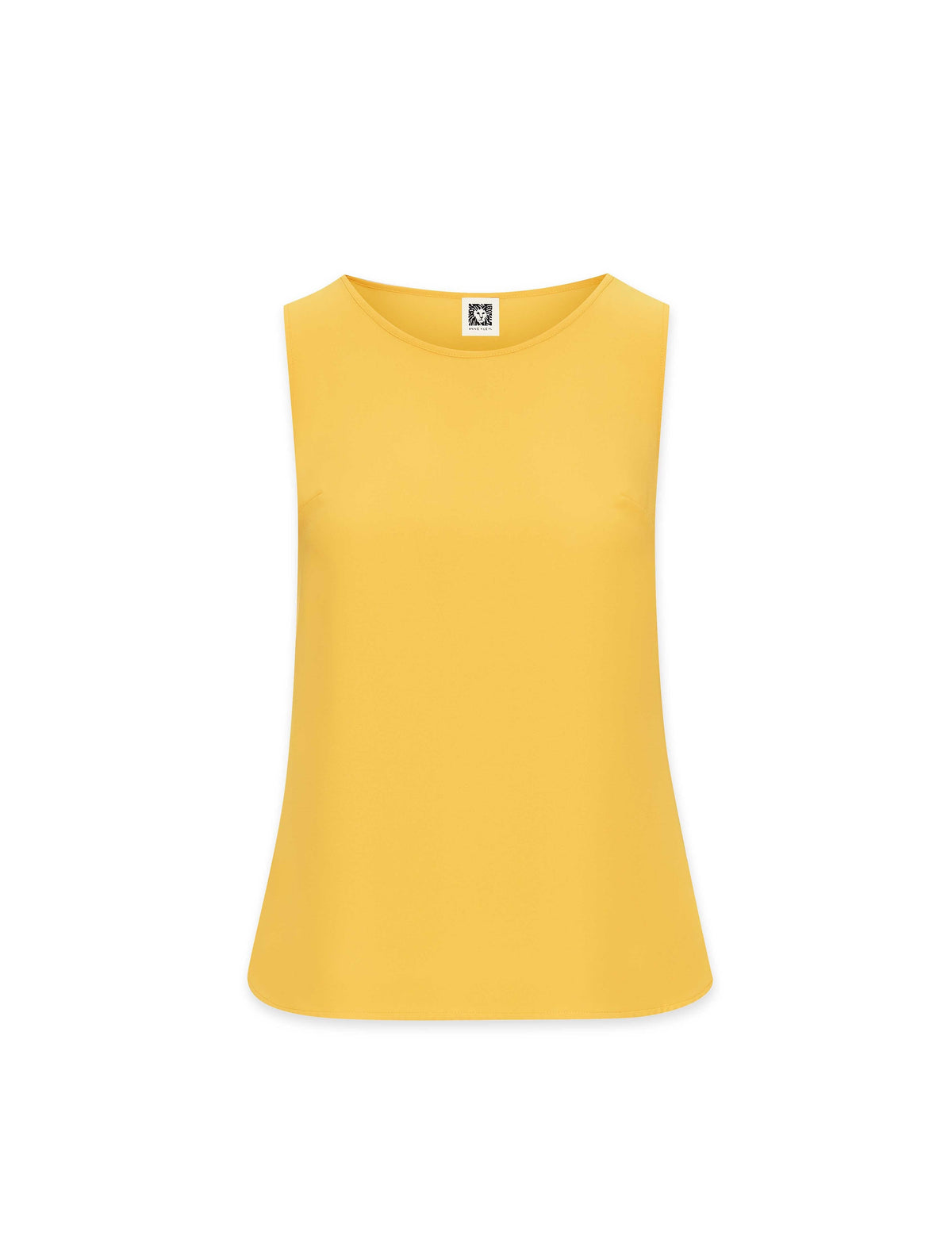 Anne Klein Mondrian Yellow Solid Sleeveless Shell- Sale