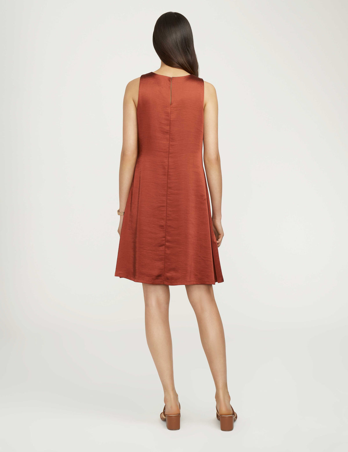 Anne Klein  Solid Satin Gwen Dress- Sale