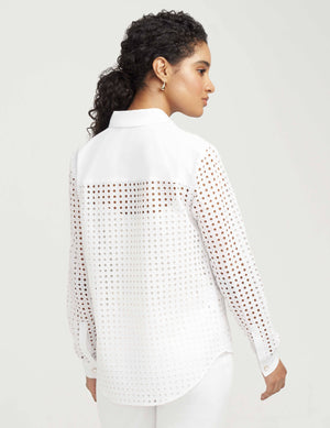 Anne Klein  Cotton Eyelet Blouse- Clearance