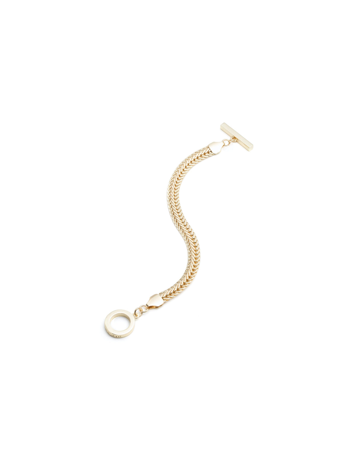 Anne Klein Gold-Tone Herringbone Chain Bracelet