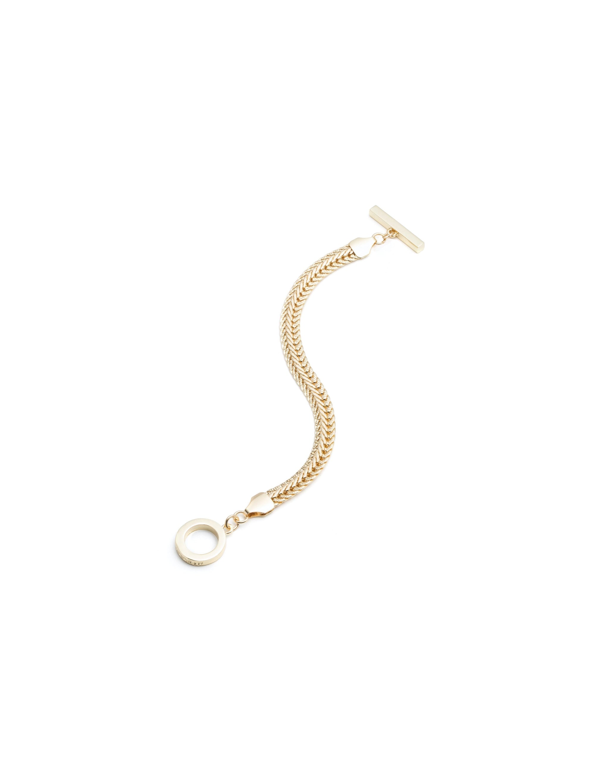 Anne Klein Gold-Tone Herringbone Chain Bracelet